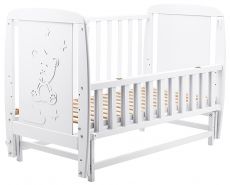Ліжечко Babyroom Умка DUMO-02 маятник, відкидний бік бук білий